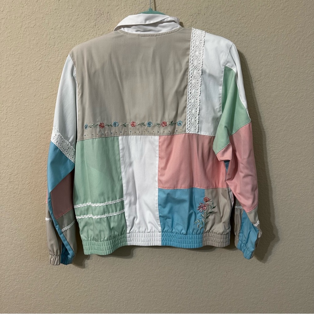 Koret Jacket Multicolor Patchwork Embroidered Flo… - image 9